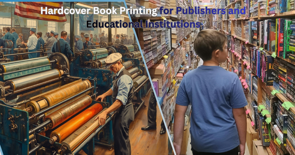 Book printing services in India offering custom hardcover printing and professional book binding for publishers and educational institutions
