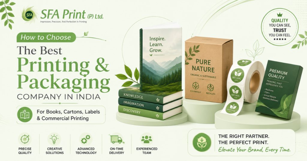 Printing and packaging company in India for books cartons labels and commercial printing